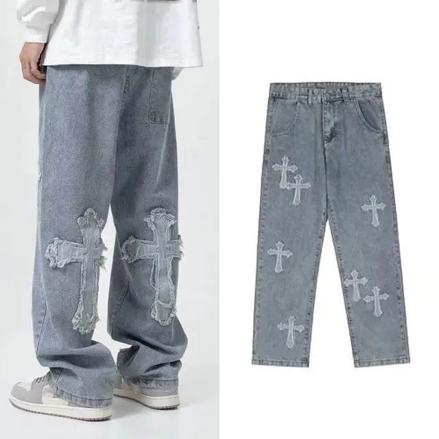 Männer Gerade Lose Weite Bein Hose