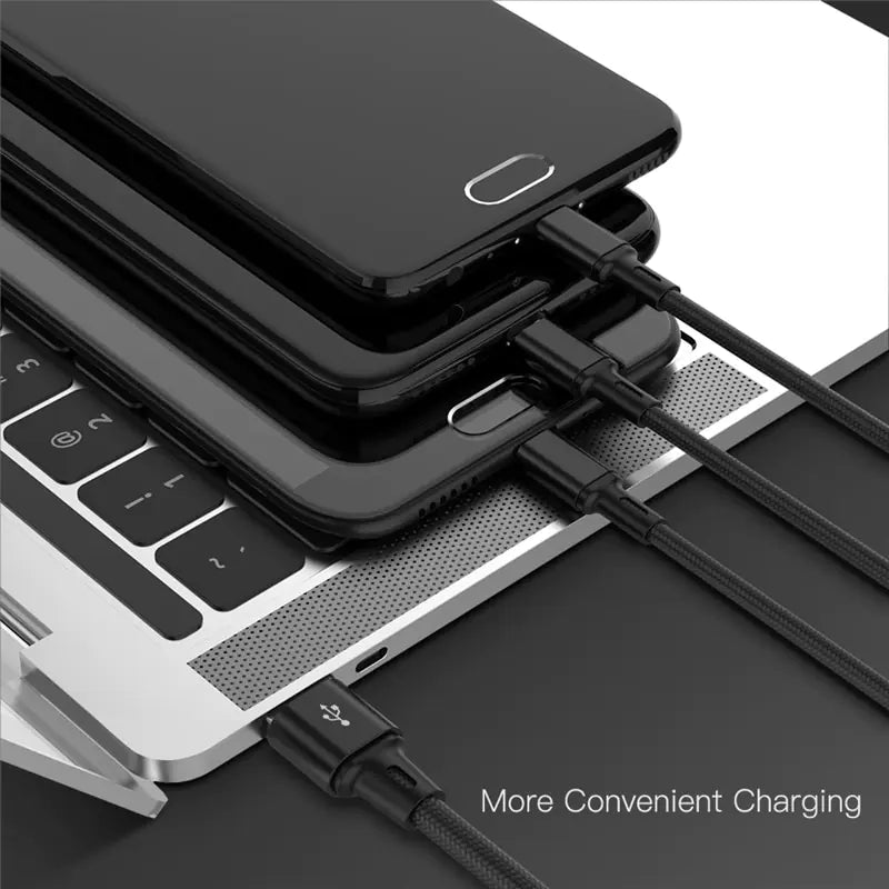 3-in-1-USB-Kabel für iPhone und Android