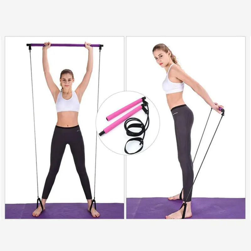 Tragbare Pilatesstange und Widerstandsband