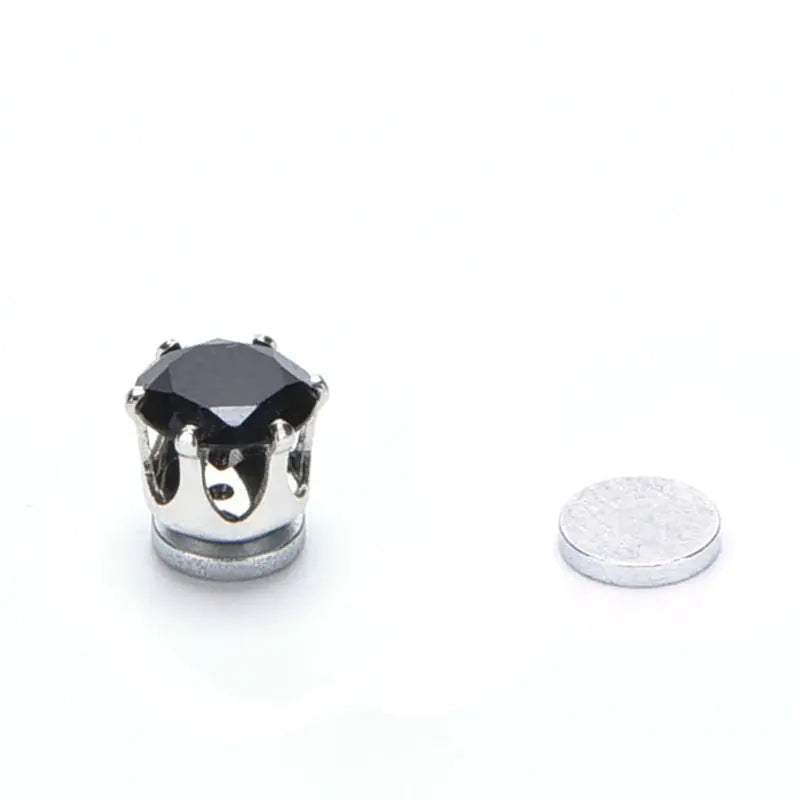Unisex-Ohrstecker mit Kristallsteinen