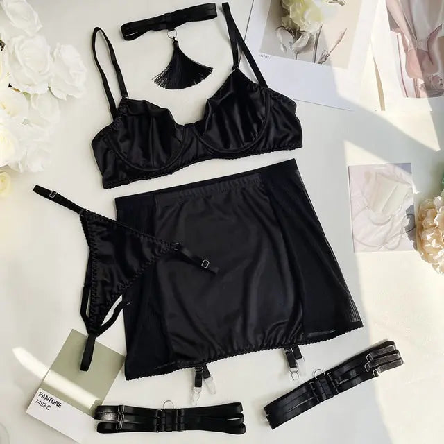 Nahtloses Sissy-Dessous-Set