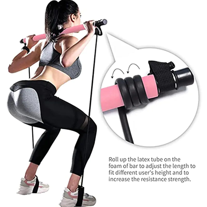 Tragbare Pilatesstange und Widerstandsband