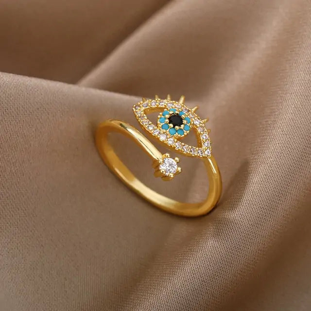 Türkische blaue Ringe mit bösem Blick