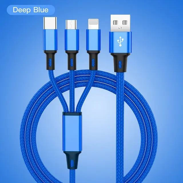 3-in-1-USB-Kabel für iPhone und Android