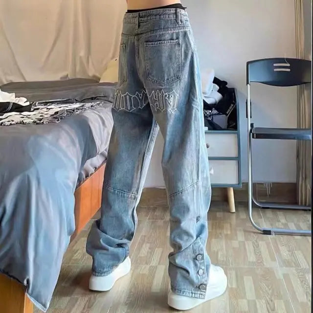 Männer Gerade Lose Weite Bein Hose