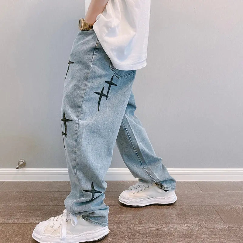 Männer Gerade Lose Weite Bein Hose