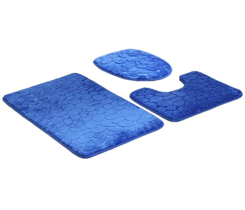 3-Piece Non-Slip Bathroom Rug Set