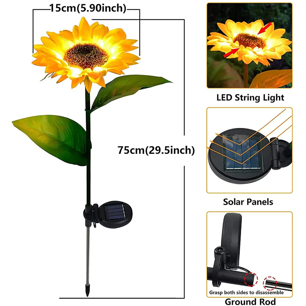 Sonnenblumen Solar Rasenlicht