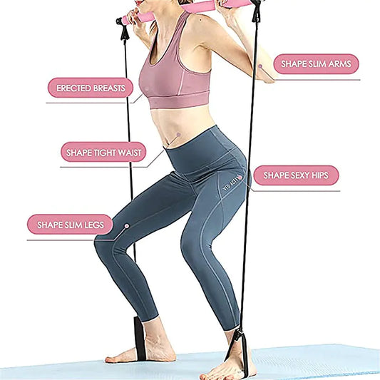 Tragbare Pilatesstange und Widerstandsband