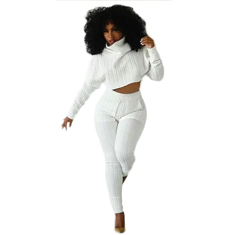 Fashion Two-Piece Set with Striped White Casual Jumpsuit
