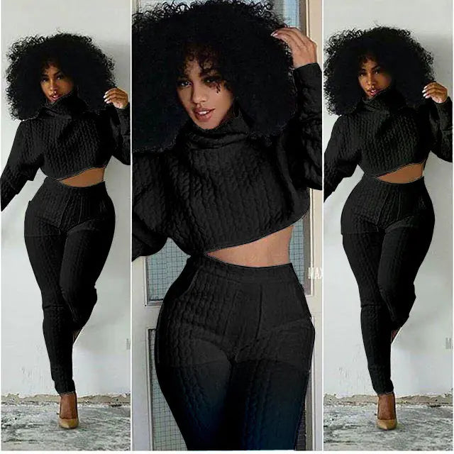 Fashion Two-Piece Set with Striped White Casual Jumpsuit