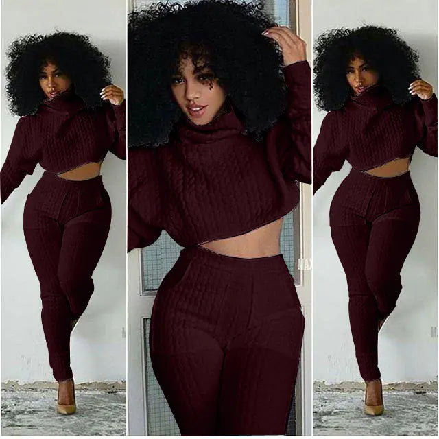Fashion Two-Piece Set with Striped White Casual Jumpsuit
